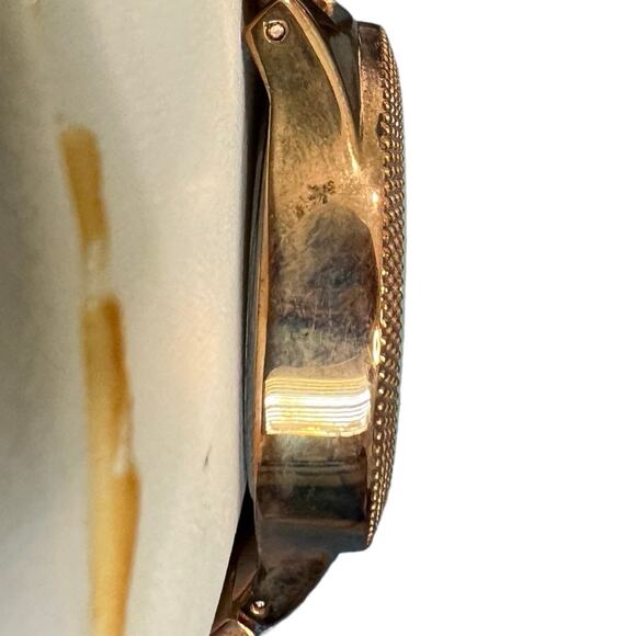 Elgin Studio Rose Gold Fold Over Clasp Analog Swarovski Crystal Watch NEW in Box - Picture 8 of 10